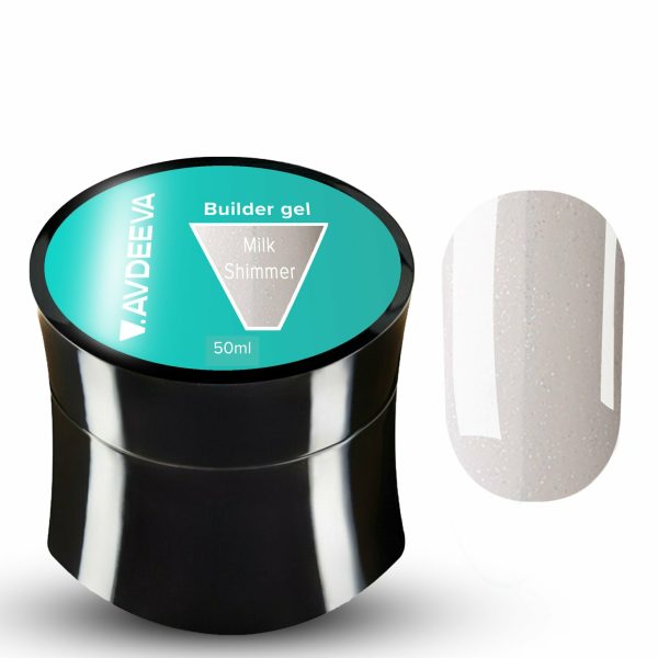 Моделюючий гель Victoria Avdeeva Builder gel Молочний з Шимером 50мл HEMA & TPO FREE