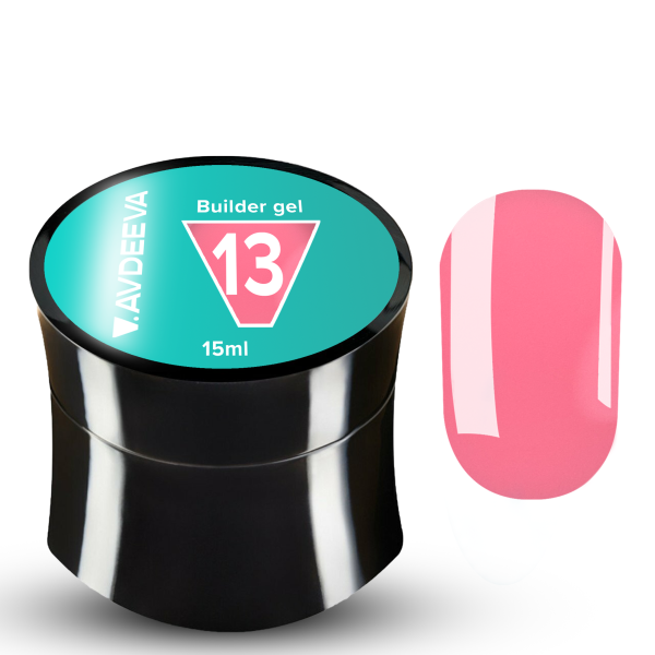 Builder gel Моделюючий гель  класичний рожевий №13 Victoria Avdeeva  15мл HEMA & TPO FREE