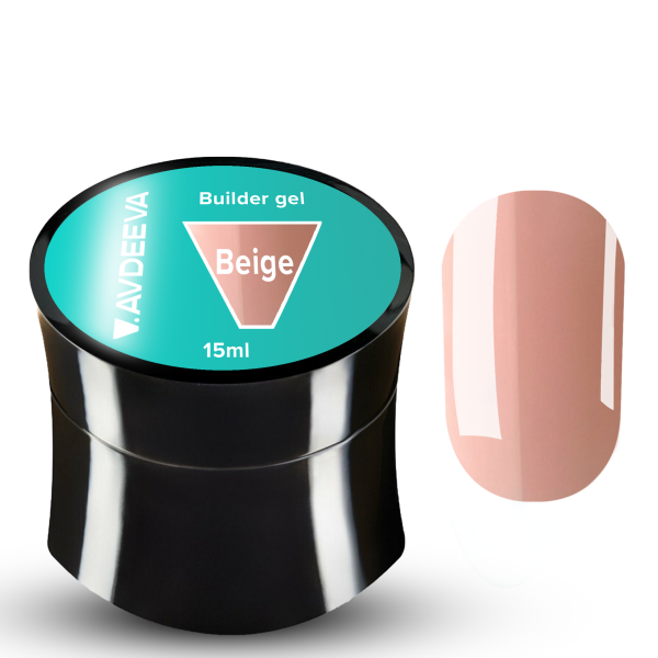 Моделюючий гель Victoria Avdeeva Builder gel Бежевий 15мл HEMA & TPO FREE