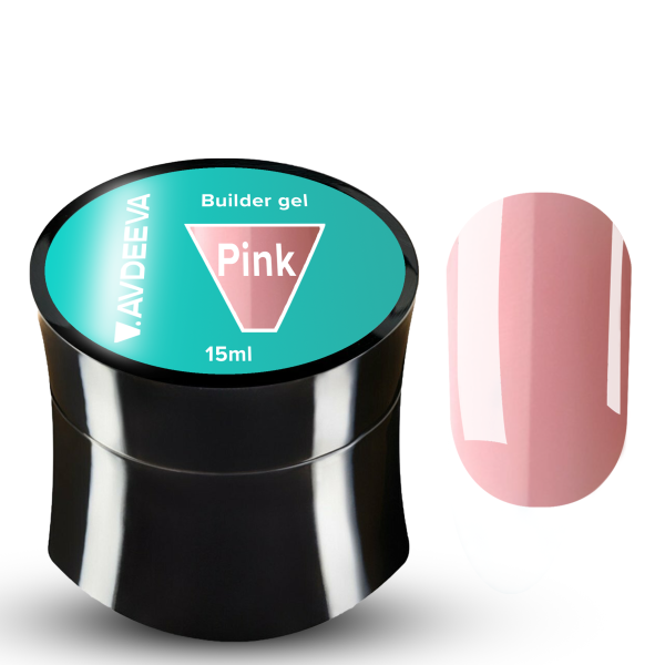 Моделюючий гель Victoria Avdeeva Builder gel Рожевий 15мл HEMA & TPO FREE