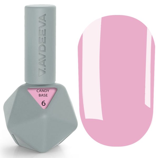 CANDY BASE 6 Victoria Avdeeva – Камуфлююча база світло-рожева з холодним підтоном 12 мл HEMA & TPO FREE