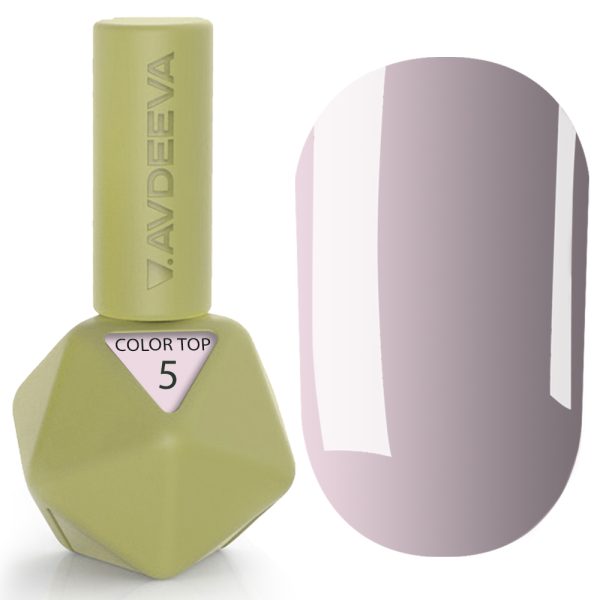 Кольоровий топ для гель-лаку V. Avdeeva COLOR TOP 5 – Ліловий 12 мл HEMA & TPO FREE