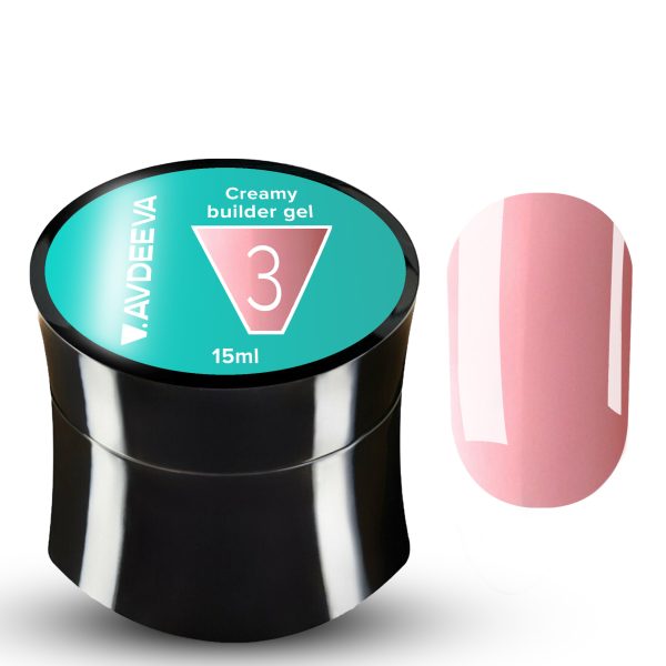 Creamy builder gel - #03 ніжно-рожевий  15мл  AVDEEVA 50мл HEMA & TPO FREE