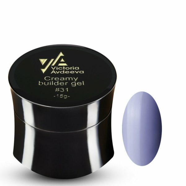 Creamy builder gel -#31 холодний лавандовий  15мл  AVDEEVA 50мл HEMA & TPO FREE