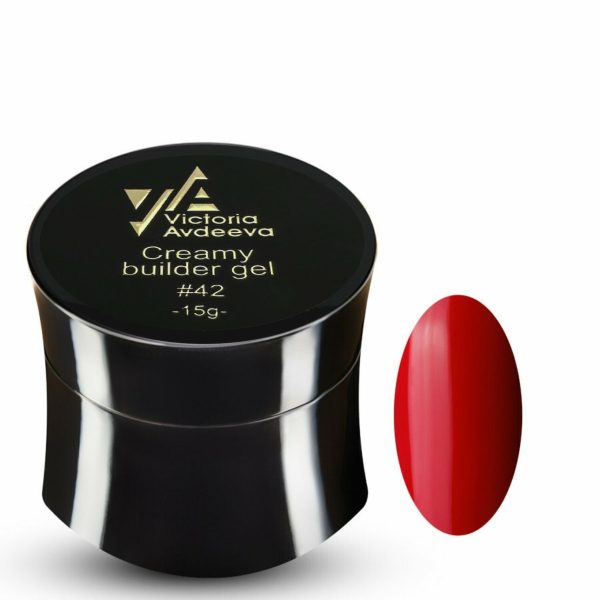Creamy builder gel -#42 червоний 15мл  AVDEEVA 50мл HEMA & TPO FREE