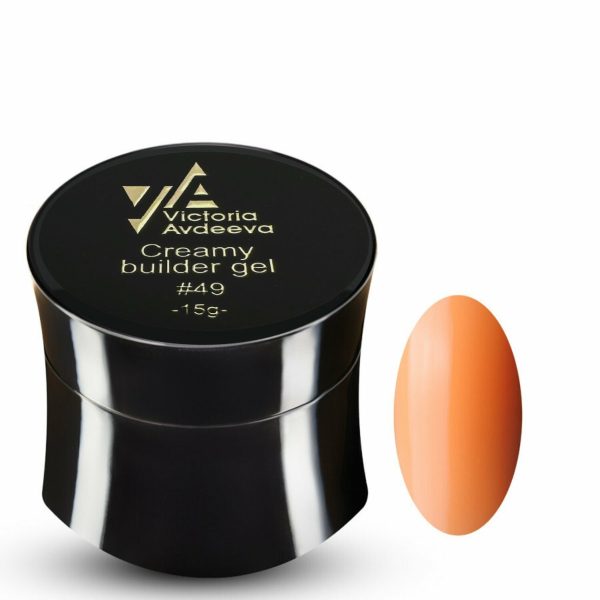 Creamy builder gel -#49 помаранчевий 15мл  AVDEEVA 50мл HEMA & TPO FREE