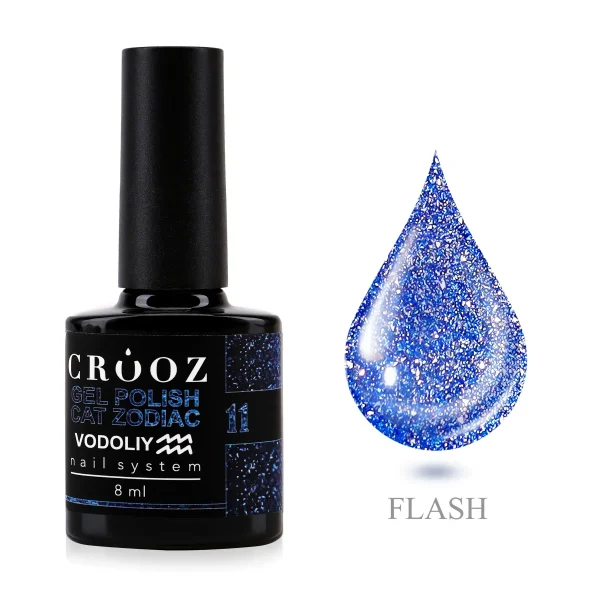 Crooz Cat Zodiac 11 Vodoliy – синій магнітний гель-лак «котяче око»