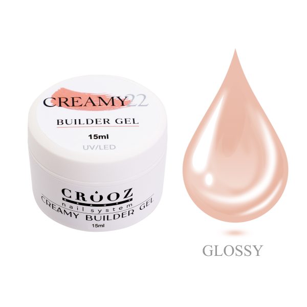 Crooz Гель для нарощування Creamy Builder gel 22, 15 ml