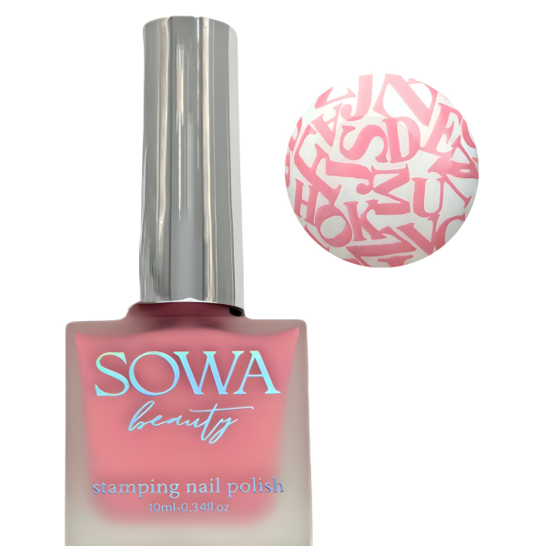 Лак для стемпінгу Sowa Beauty №21 Пастельно рожевий 10мл