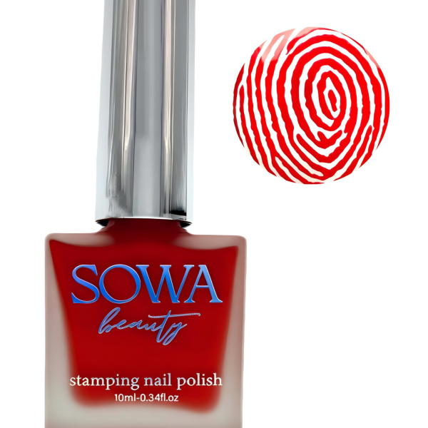 Лак для стемпінгу Sowa Beauty №А3 Класичний червоний 10мл