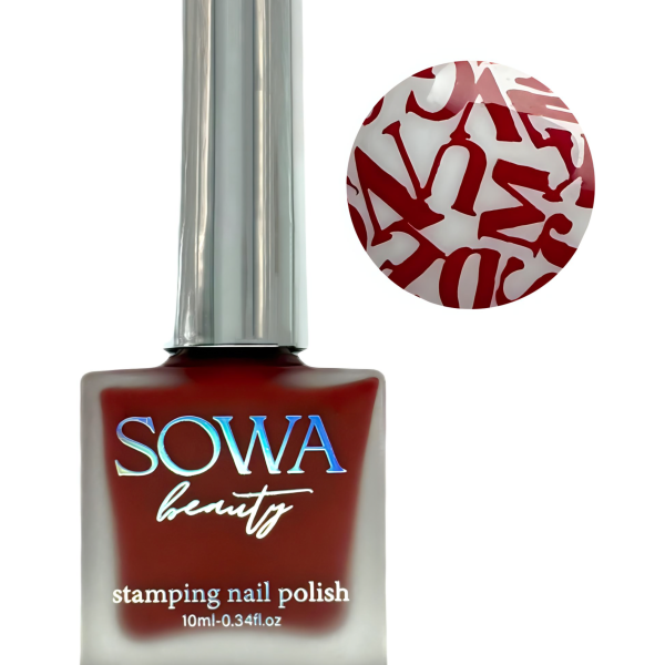 Лак для стемпінгу Sowa Beauty №09 Бордо 10мл