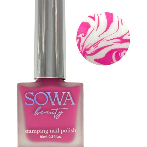 Лак для стемпінгу Sowa Beauty №19 Насичений рожевий 10мл