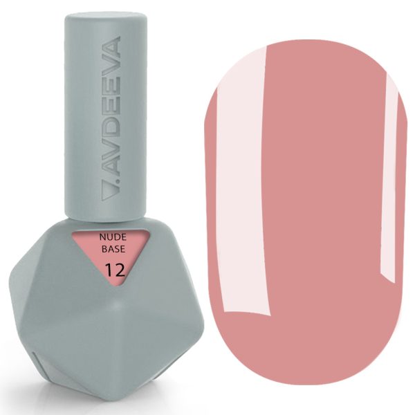 Камуфлююча база Victoria Avdeeva NUDE BASE 12 — Теплий рожево-бежевий нюд 12 мл HEMA & TPO FREE