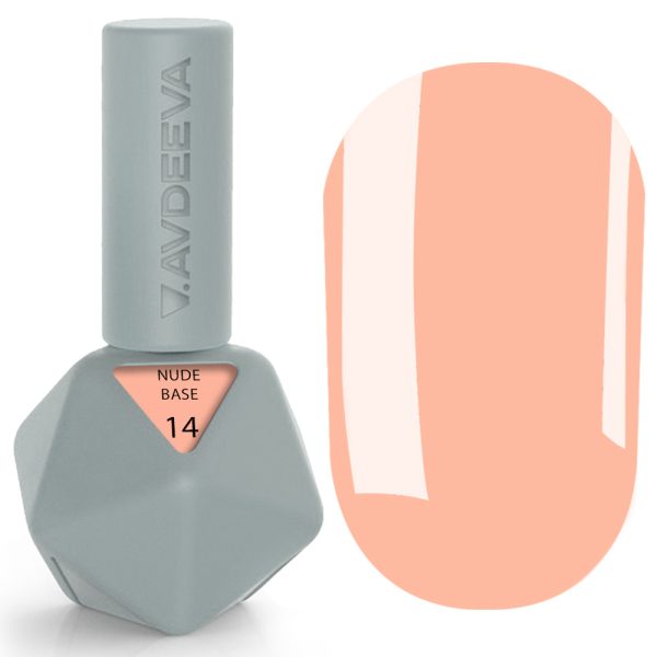Камуфлююча база №14 Victoria Avdeeva NUDE BASE  — Світло-персиковий 12 мл HEMA & TPO FREE