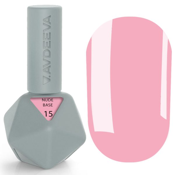 Камуфлююча база Victoria Avdeeva NUDE BASE 15 — Рожево-лавандовий 12 мл HEMA & TPO FREE