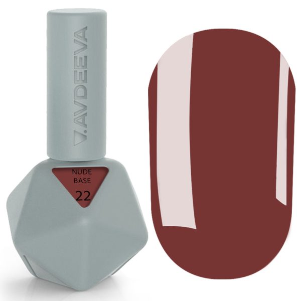 Камуфлююча база Victoria Avdeeva NUDE BASE 22 — Шоколадний нюд 12 мл HEMA & TPO FREE