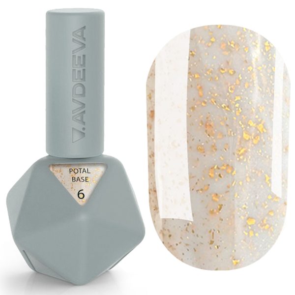 Камуфлююча база №6 Victoria Avdeeva POTAL BASE 6 – ніжний бежево-молочний 12 мл HEMA & TPO FREE