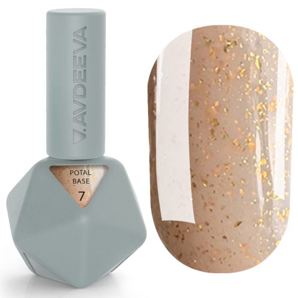 Камуфлююча база №7 Victoria Avdeeva POTAL BASE – карамельно-бежевий 12 мл HEMA & TPO FREE