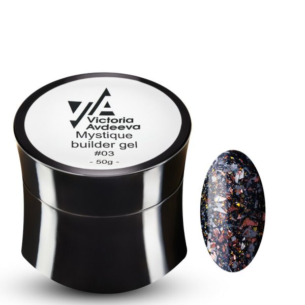 Моделюючий гель AVDEEVA Mystique builder gel №03 - помаранчевими та рожево-золотистими відтінками 50мл HEMA & TPO FREE