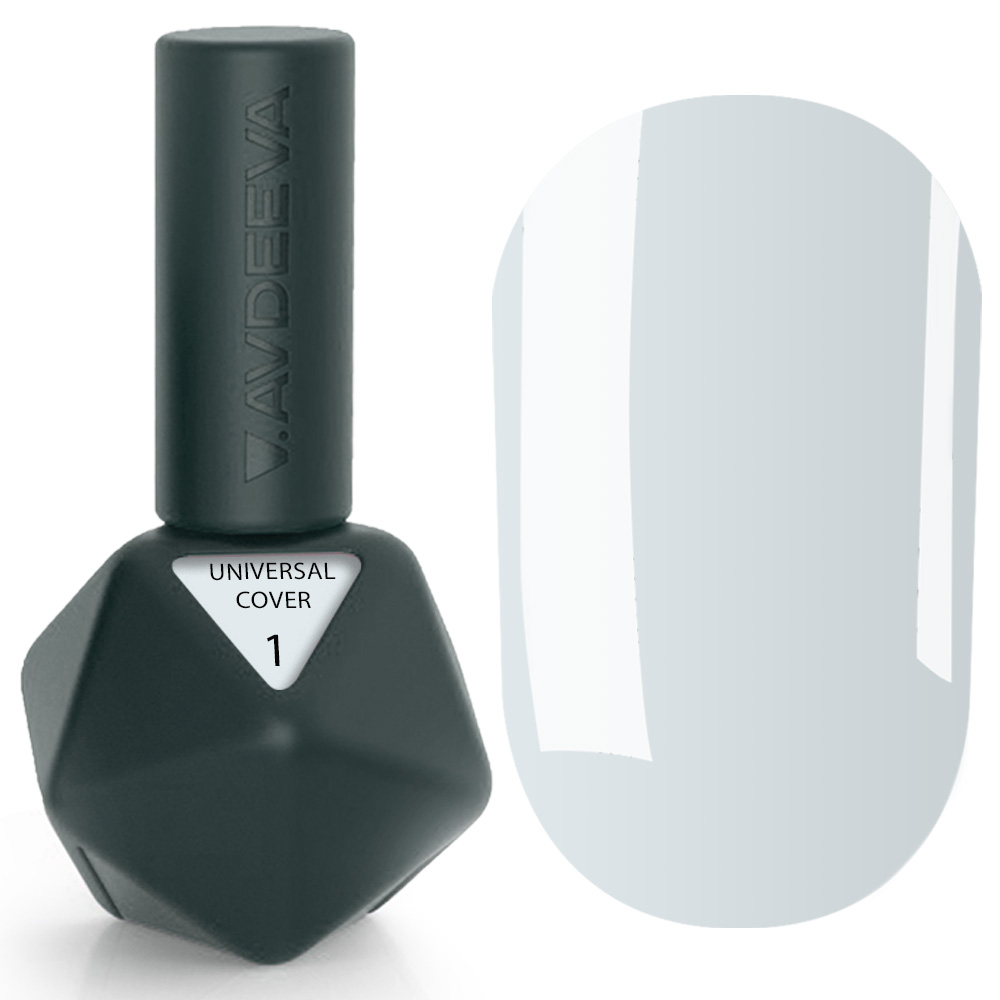 UNIVERSAL COVER 1 UNIVERSAL COVER GEL 1 Victoria Avdeeva — білий рідкий акрігель (ліквід гель) для моделювання та зміцнення 12 мл HEMA & TPO FREE - Зображення 1