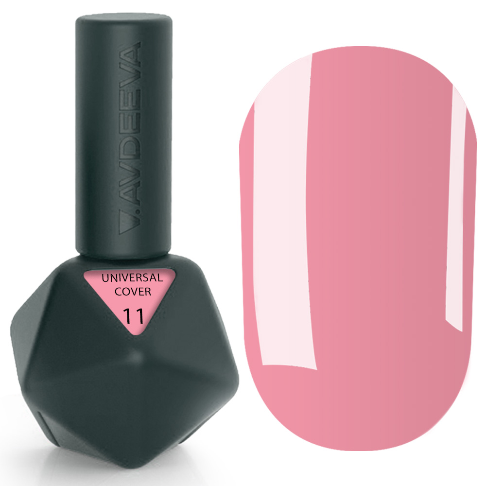 UNIVERSAL COVER 11 UNIVERSAL COVER GEL 11 Victoria Avdeeva — М’який рожевий рідкий акрігель (ліквід гель) для моделювання та зміцнення 12 мл HEMA & TPO FREE - Зображення 1
