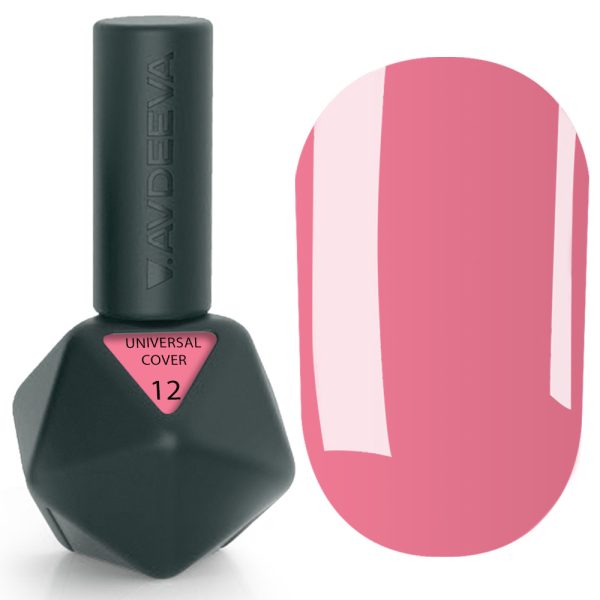 UNIVERSAL COVER GEL 12 Victoria Avdeeva — Соковитий рожевий рідкий акрігель (ліквід гель) для моделювання та зміцнення 12 мл HEMA & TPO FREE