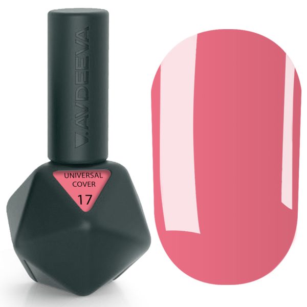 UNIVERSAL COVER GEL 17 Victoria Avdeeva — Глибокий рожевий рідкий акрігель (ліквід гель) для моделювання та зміцнення 12 мл HEMA & TPO FREE