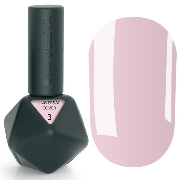 UNIVERSAL COVER GEL 3 Victoria Avdeeva — Світло-рожевий нюд рідкий акрігель (ліквід гель) для моделювання та зміцнення 12 мл HEMA & TPO FREE