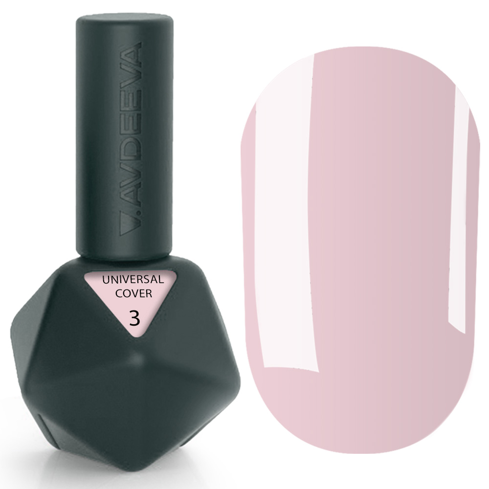 UNIVERSAL COVER 3 UNIVERSAL COVER GEL 3 Victoria Avdeeva — Світло-рожевий нюд рідкий акрігель (ліквід гель) для моделювання та зміцнення 12 мл HEMA & TPO FREE - Зображення 1