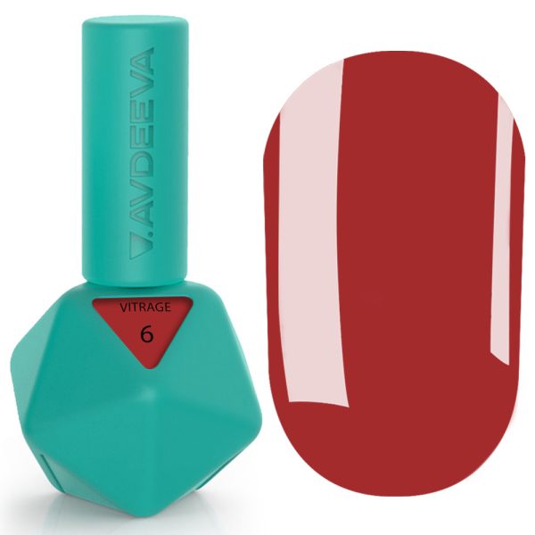 Вітражний гель-лак Victoria Avdeeva VITRAGE 6 – насичений винний відтінок 12 мл HEMA & TPO FREE