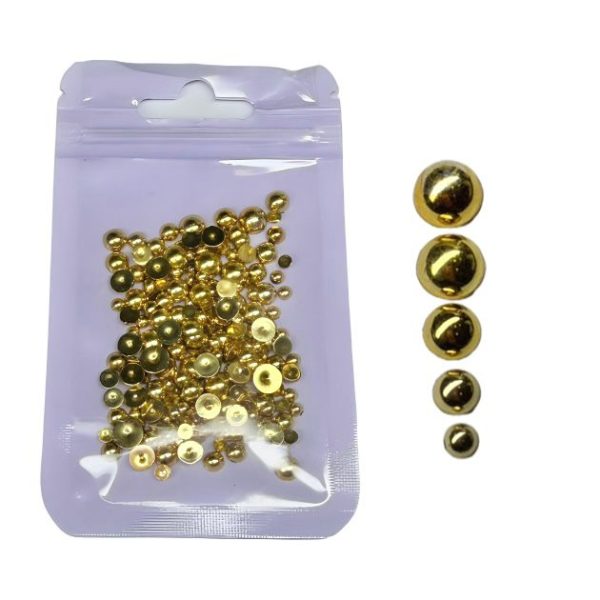 MIX розмірів Перлини для дизайну - золотий