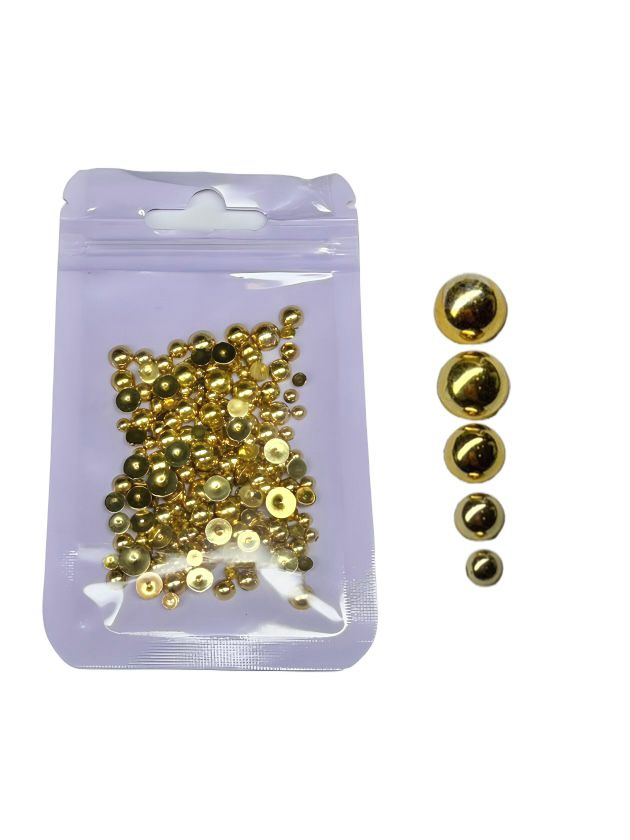 MIX розмірів Перлини для дизайну золотий MIX розмірів Перлини для дизайну - золотий - Зображення 1