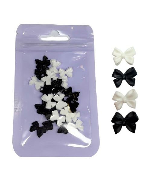 Набір декоративних 3D елементів для дизайну нігтів. Бантик