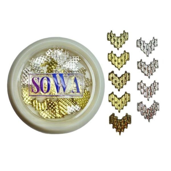 Набір металевих 3D фігурок (срібло+золото)