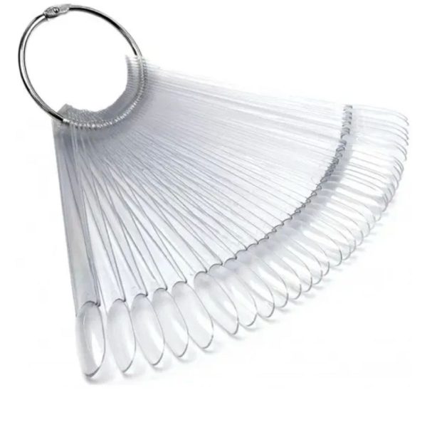 Палітра віялова з кільцем мигдаль 50 шт (Прозора)