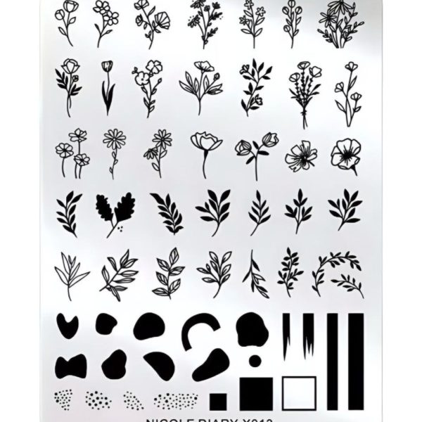 Пластина для стемпінгу Nicole Diary X013