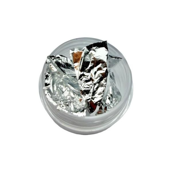 Поталь Срібло. Для дизайну нігтів в банці