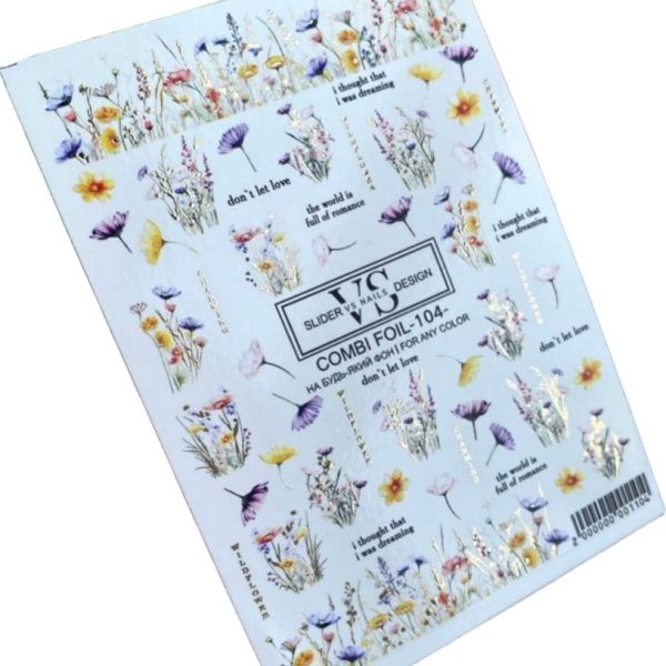 Слайдер дизайн VS Nails Combi foil №-104- 