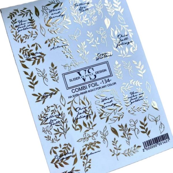 Слайдер дизайн VS Nails Combi foil №-134- 