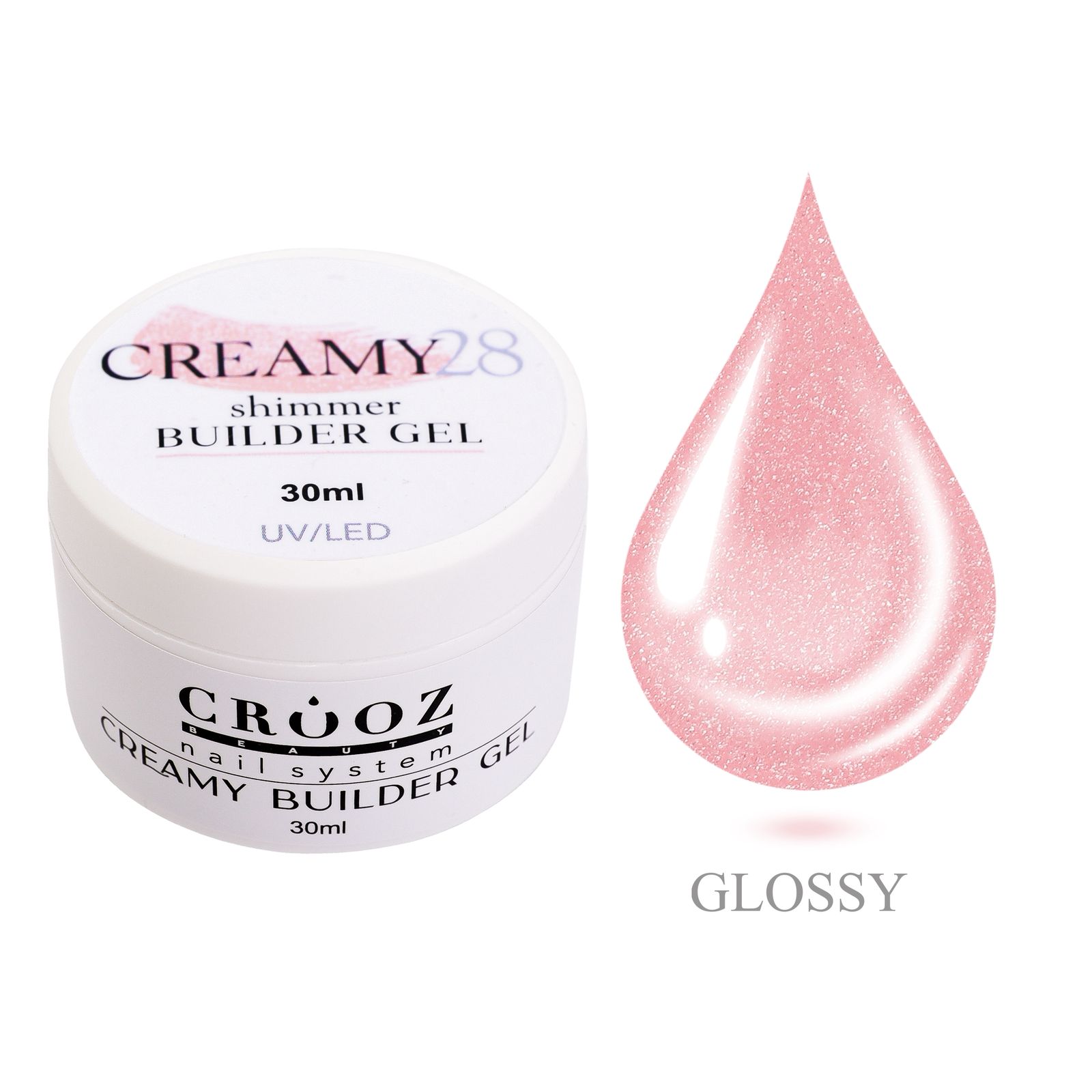 28-1 Creamy Builder Gel 28 Crooz— для нарощування та зміцнення нігтів 30мл - Зображення 1