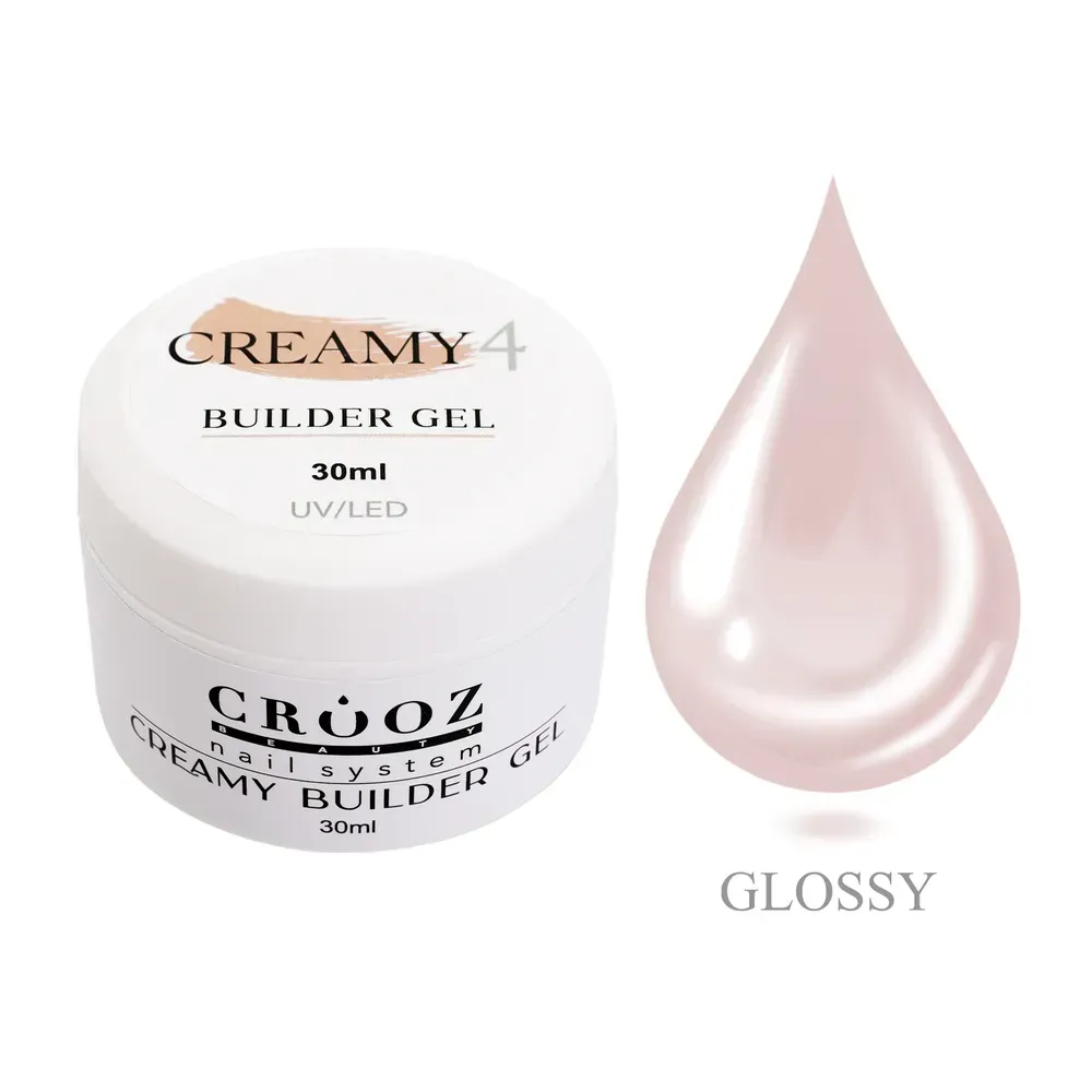 crooz-hel-dlia-naroshchuvannia-creamy-builder-gel-4-30-ml-67352790489706 Crooz Creamy Builder Gel 4 — сіро-молочний будівельний гель для професійного моделювання 30мл - Зображення 1