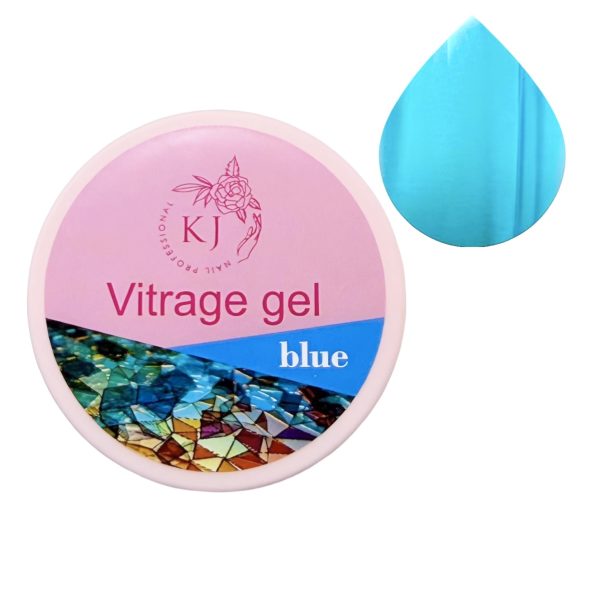 Вітраж гель KJ nails Vitrage Gel Blue | 15ml
