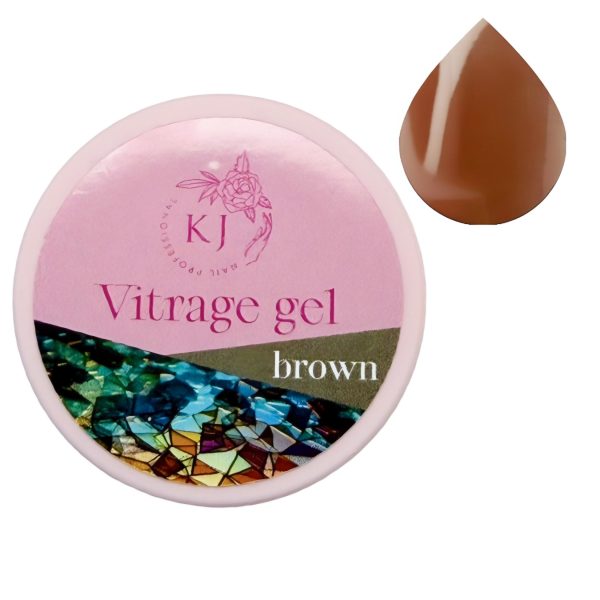 Вітраж гель KJ nails Vitrage Gel Brown  | 15ml