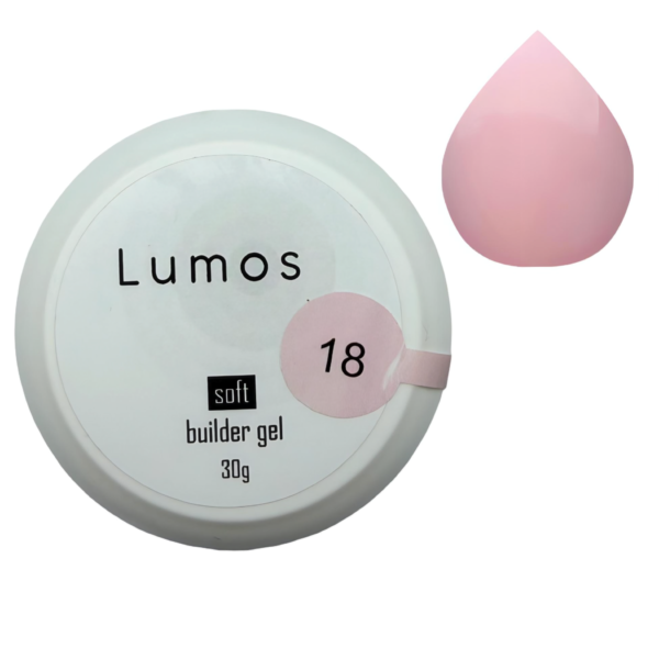 Soft Builder gel LUMOS Гель для нарощування №18, 30 ml