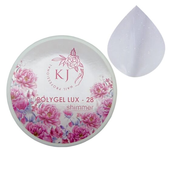 Полігель Lux Shimmer №28 KJ nail Professional. 30мл