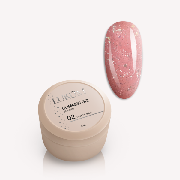 Glimmer Gel Pink Pearls 02 LUKUM 30мл