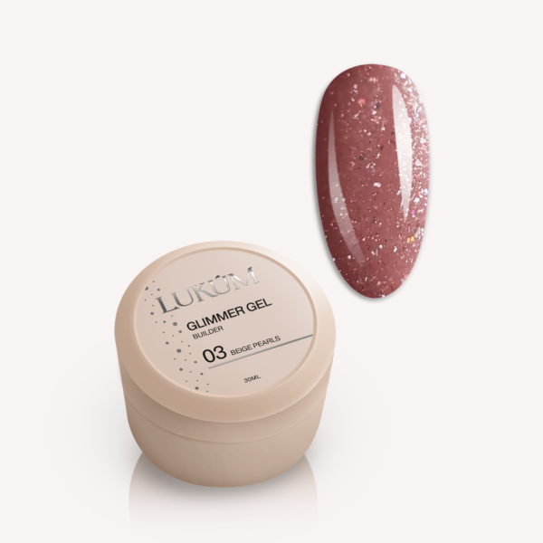 Glimmer Gel Beige Pearls 03 LUKUM 30мл