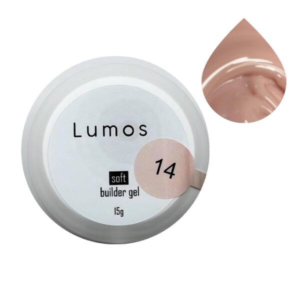 Soft Builder gel LUMOS Гель для нарощування №14, 15 ml