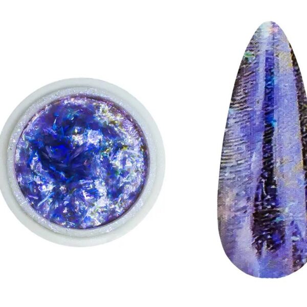 Втирка для дизайну нігтів Dream Opal (з пластівцями) №10