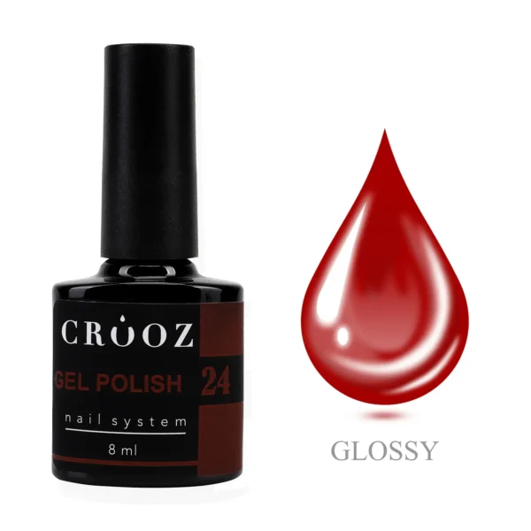 CROOZ №24 — червоний гель-лак, 8 мл GEL POLISH